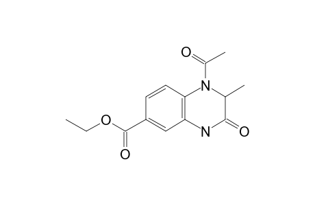 Ethyl 2-methyl-3-oxo-1,2,3,4-tetrahydro-6-quinoxalinecarboxylate, acetate