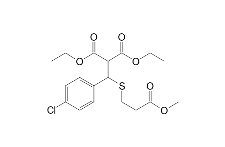 Diethyl 2-[[(3'-methoxy-3'-oxopropyl)sulfanyl](p-chlorophenyl) methyl]-malonate
