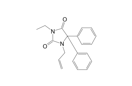 1-allyl-5,5-diphenyl-3-ethylhydantoin