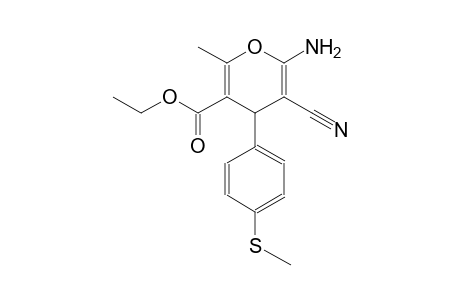 4H-pyran-3-carboxylic acid, 6-amino-5-cyano-2-methyl-4-[4-(methylthio)phenyl]-, ethyl ester