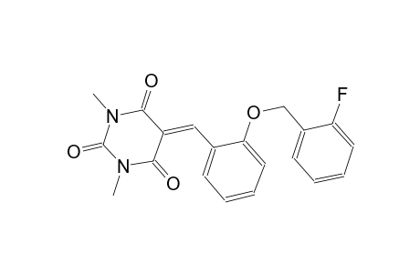 2,4,6(1H,3H,5H)-pyrimidinetrione, 5-[[2-[(2-fluorophenyl)methoxy]phenyl]methylene]-1,3-dimethyl-