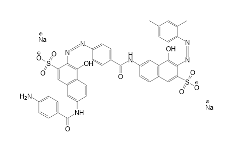 2-Naphthalenesulfonic acid, 6-[[4-[[6-[(4-aminobenzoyl)amino]-1-hydroxy-3-sulfo-2-naphthalenyl]azo]benzoyl]amino]-3-[(2,4-dimethylphenyl)azo-4-hydroxy-, disodium salt