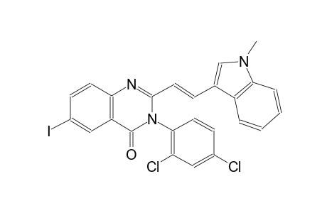 3-(2,4-dichlorophenyl)-6-iodo-2-[(E)-2-(1-methyl-1H-indol-3-yl)ethenyl]-4(3H)-quinazolinone