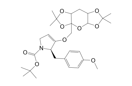 (2R)-3-O-[1-[[(t-Butoxycarbonyl)amino]-2,5-dihydro-2-(p-methoxybenzyl)-1H-pyrrol-3-yl}-1,2 : 4,5-di-O-isopropylidene-.beta.-D-fructopyranose