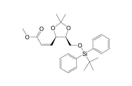 Methyl 6-O-(t-butyldiphenylsilyl)-2,3-dideoxy-4,5-O-isopropylidene-L-erythro-2-hexenoate