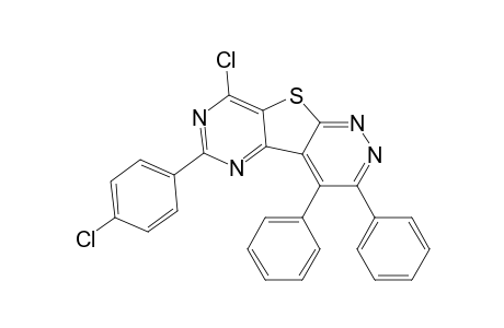 8-Chloro-6-( 4'-chlorophenyl)-3,4-diphenylpyrimido[4',5' : 4,5]thieno[2,3-c]pyridazine