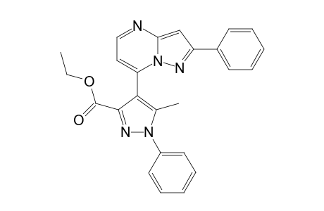 Ethyl 5-methyl-1-phenyl-4-(2-phenylpyrazolo[1,5-a]pyrimidin-7-yl)-1H-pyrazole-3-carboxylate