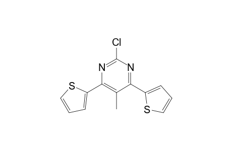 2-chloranyl-5-methyl-4,6-dithiophen-2-yl-pyrimidine