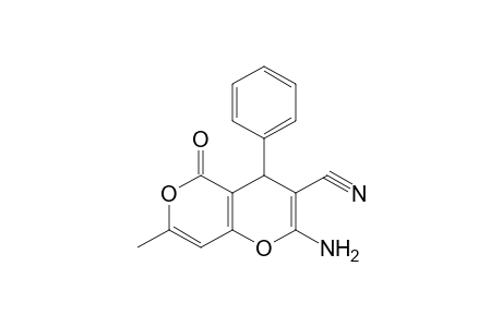 2-Amino-7-methyl-5-oxo-4-phenyl-4H,5H-pyrano[4,3-b]pyran-3-carbonitrile