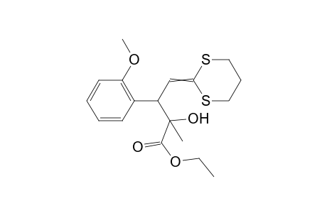 Ethyl 4-(1,3-dithian-2-ylidene)-2-hydroxy-3-(2-methoxyphenyl)-2-methylbutanoate