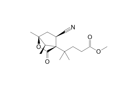 4-(5'.beta.-Cyano-1'.beta.,7'.beta.-dimethyl-3'-oxo-2'-oxabicyclo[2.2.1]hept-4'.beta.-yl)-4-methylpentanoic acid methyl ester