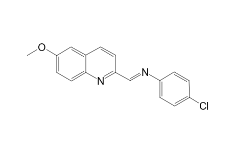 (E)-4-chloro-N-((6-methoxyquinolin-2-yl)methylene)aniline