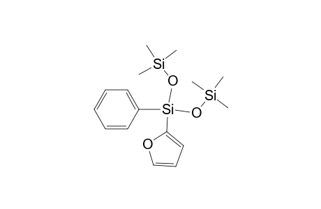 Bis(trimethylsiloxy)phenyl(.alpha.-furyl)silane