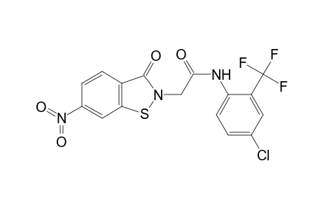 1,2-Benzisothiazole-2-acetamide, N-[4-chloro-2-(trifluoromethyl)phenyl]-2,3-dihydro-6-nitro-3-oxo-