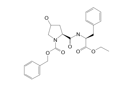 N-Carbobenzyloxy-hydroxy-L-prolyl-L-phenylalanine ethyl ester