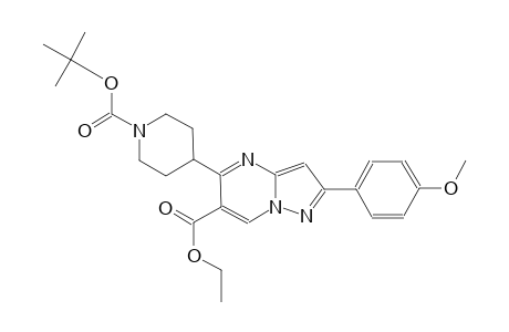 pyrazolo[1,5-a]pyrimidine-6-carboxylic acid, 5-[1-[(1,1-dimethylethoxy)carbonyl]-4-piperidinyl]-2-(4-methoxyphenyl)-, ethyl ester