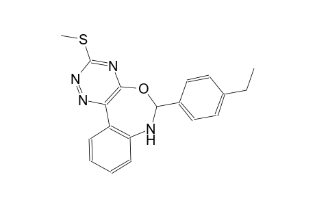 6-(4-ethylphenyl)-3-(methylsulfanyl)-6,7-dihydro[1,2,4]triazino[5,6-d][3,1]benzoxazepine