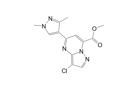 pyrazolo[1,5-a]pyrimidine-7-carboxylic acid, 3-chloro-5-(1,3-dimethyl-1H-pyrazol-4-yl)-, methyl ester