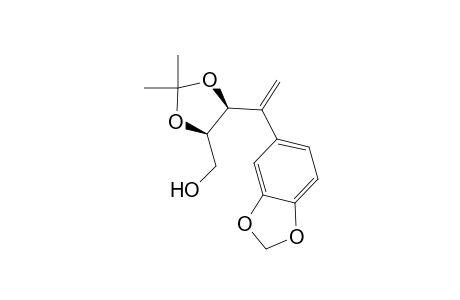 (3R,3S)-2,3-O-Isopropylidenedioxy-4-(3,4-methylenedioxy)phenyl-4-pentene-1-ol