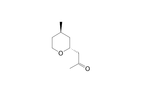 trans-(2R,4R)-1-(4-methyl-tetrahydropyran-2-yl)-propan-2-one