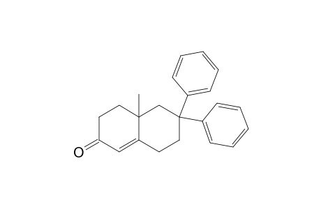2(3H)-Naphthalenone, 4,4a,5,6,7,8-hexahydro-4a-methyl-6,6-diphenyl-, (.+-.)-