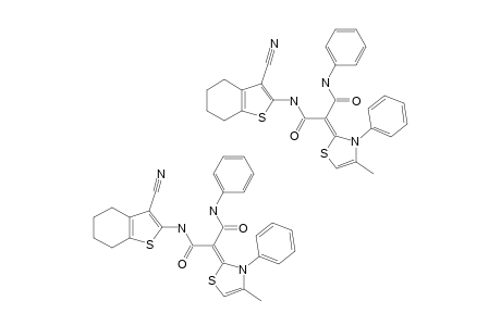 N-(3-CYANO-4,5,6,7-TETRAHYDROBENZO-[B]-THIOPHEN-2-YL)-2-(4-METHYL-3-PHENYL-3H-THIAZOL-2-YLIDENE)-N-PHENYL-MALONAMIDE