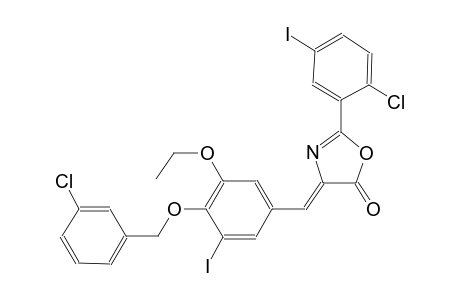 (4Z)-4-{4-[(3-chlorobenzyl)oxy]-3-ethoxy-5-iodobenzylidene}-2-(2-chloro-5-iodophenyl)-1,3-oxazol-5(4H)-one