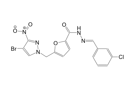 5-[(4-bromo-3-nitro-1H-pyrazol-1-yl)methyl]-N'-[(E)-(3-chlorophenyl)methylidene]-2-furohydrazide