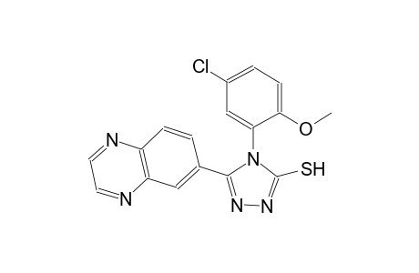 4H-1,2,4-triazole-3-thiol, 4-(5-chloro-2-methoxyphenyl)-5-(6-quinoxalinyl)-