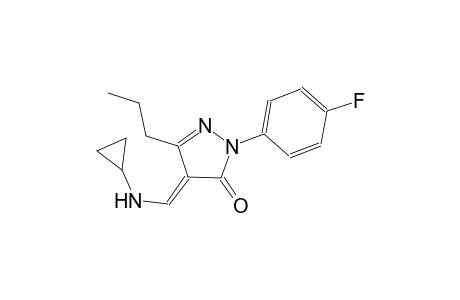 3H-pyrazol-3-one, 4-[(cyclopropylamino)methylene]-2-(4-fluorophenyl)-2,4-dihydro-5-propyl-, (4E)-