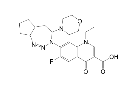 1-Ethyl-6-fluoro-7-(5-morpholino-2,3,4-triazabicyclo[5.3.0]dec-2-en-4-yl)-4-oxo-1,4-dihydroquinoline-3-carboxylic acid