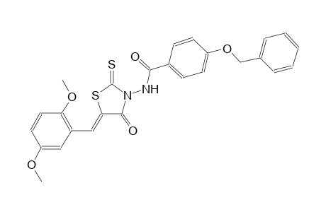 4-(benzyloxy)-N-[(5Z)-5-(2,5-dimethoxybenzylidene)-4-oxo-2-thioxo-1,3-thiazolidin-3-yl]benzamide