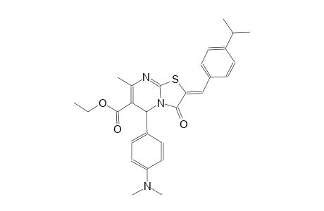 ethyl (2Z)-5-[4-(dimethylamino)phenyl]-2-(4-isopropylbenzylidene)-7-methyl-3-oxo-2,3-dihydro-5H-[1,3]thiazolo[3,2-a]pyrimidine-6-carboxylate