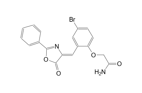 2-{4-bromo-2-[(Z)-(5-oxo-2-phenyl-1,3-oxazol-4(5H)-ylidene)methyl]phenoxy}acetamide