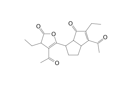 5-(4-Acetyl-3-ethyl-2-oxobicyclo[3.3.0]oct-3-en-8-yl)-4-acetyl-3-ethyl-2(3H)-furanone