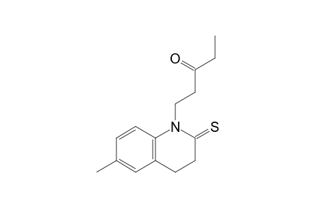 1-(6-methyl-2-sulfanylidene-3,4-dihydroquinolin-1-yl)-3-pentanone