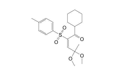 (E)-1-cyclohexyl-4,4-dimethoxy-2-tosylpent-2-en-1-one