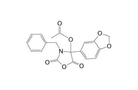 2,5-Oxazolidinedione, 4-(acetyloxy)-4-(1,3-benzodioxol-5-yl)-3-(phenylmethyl)-