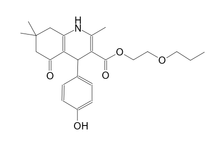 2-Propoxyethyl 4-(4-hydroxyphenyl)-2,7,7-trimethyl-5-oxidanylidene-1,4,6,8-tetrahydroquinoline-3-carboxylate
