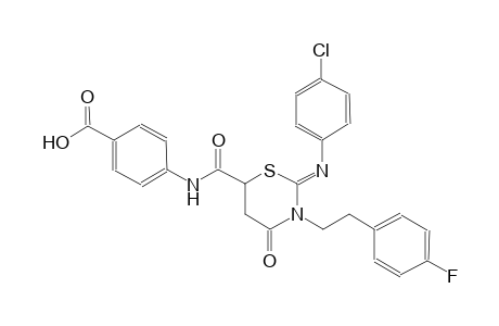 4-[({(2Z)-2-[(4-chlorophenyl)imino]-3-[2-(4-fluorophenyl)ethyl]-4-oxotetrahydro-2H-1,3-thiazin-6-yl}carbonyl)amino]benzoic acid