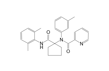 N-[1-[(2,6-dimethylanilino)-oxomethyl]cyclopentyl]-N-(3-methylphenyl)-2-pyridinecarboxamide