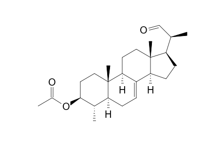 Pregn-7-ene-20-carboxaldehyde, 3-(acetyloxy)-4-methyl-, (3.beta.,4.alpha.,5.alpha.,20S)-