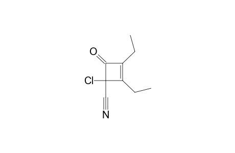 4-Chloro-4-cyano-2,3-diethylcyclobutenone