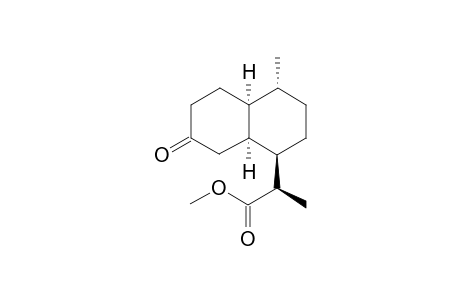 2-(4-Methyl-7-oxo-(1.alpha.-H),2,3,(4.beta.-H),(4a.alpha.-H)-5,6,7,8,(8a.alpha.-H)-decahydronaphrhalen-1-yl)propionic acid methyl ester