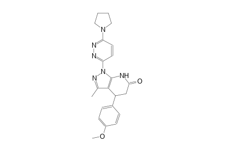6H-pyrazolo[3,4-b]pyridin-6-one, 1,4,5,7-tetrahydro-4-(4-methoxyphenyl)-3-methyl-1-[6-(1-pyrrolidinyl)-3-pyridazinyl]-