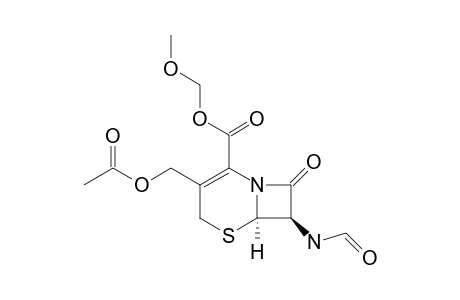 METHOXYMETHYL-7-FORMYLAMINO-3-ACETOXYMETHYL-3-CEPHEM-4-CARBOXYLATE