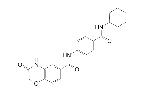 2H-1,4-Benzoxazine-6-carboxamide, N-[4-[(cyclohexylamino)carbonyl]phenyl]-3,4-dihydro-3-oxo-