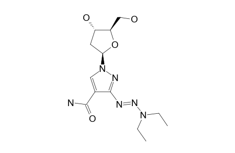 2-(2-DEOXY-BETA-D-ERYTHRO-PENTOFURANOSYL)-5-(3,3-DIETHYL-1-TRIAZENO)-PYRAZOLE-4-CARBOXAMIDE