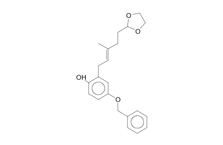 4-Benzyloxy-2-(5-[1,3]dioxolan-2-yl-3-methyl-pent-2-enyl)-phenol