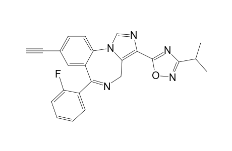 5-(8-Ethynyl-6-(2-Fluorophenyl)-4H-Benzo-[f]-Imidazo-[1,5-a]-[1,4]-Diazepine-3-yl)-3-Isopropyl-1,2,4-Oxadiazole